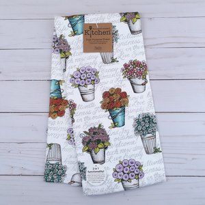 Dual Purpose Kitchen Towel Flower Pots